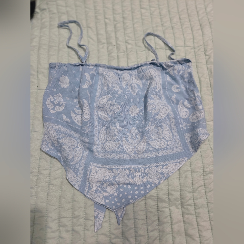 Wild Fable Blue Paisley Tank Top